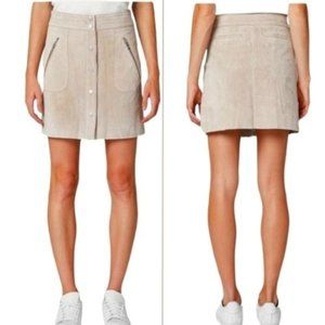 NWT BLANKNYC Denim Snap Front Suede Miniskirt | 30